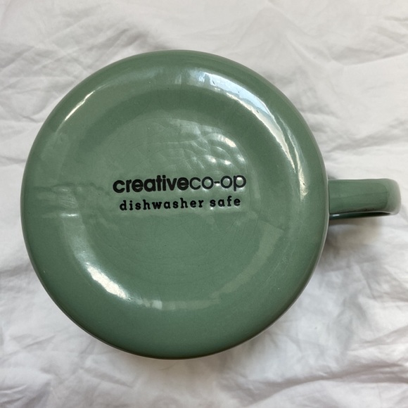 Creative co-op Reindeer Feed, The North Pole green and red holiday metal mug. - Picture 5 of 9